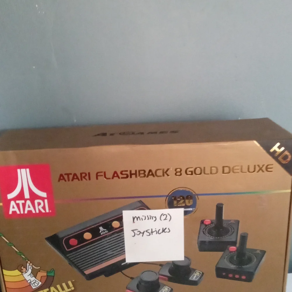 Atari‎ Flashback 8 Gold Deluxe HD Game Console 120 Games Missing 2 Joysticks